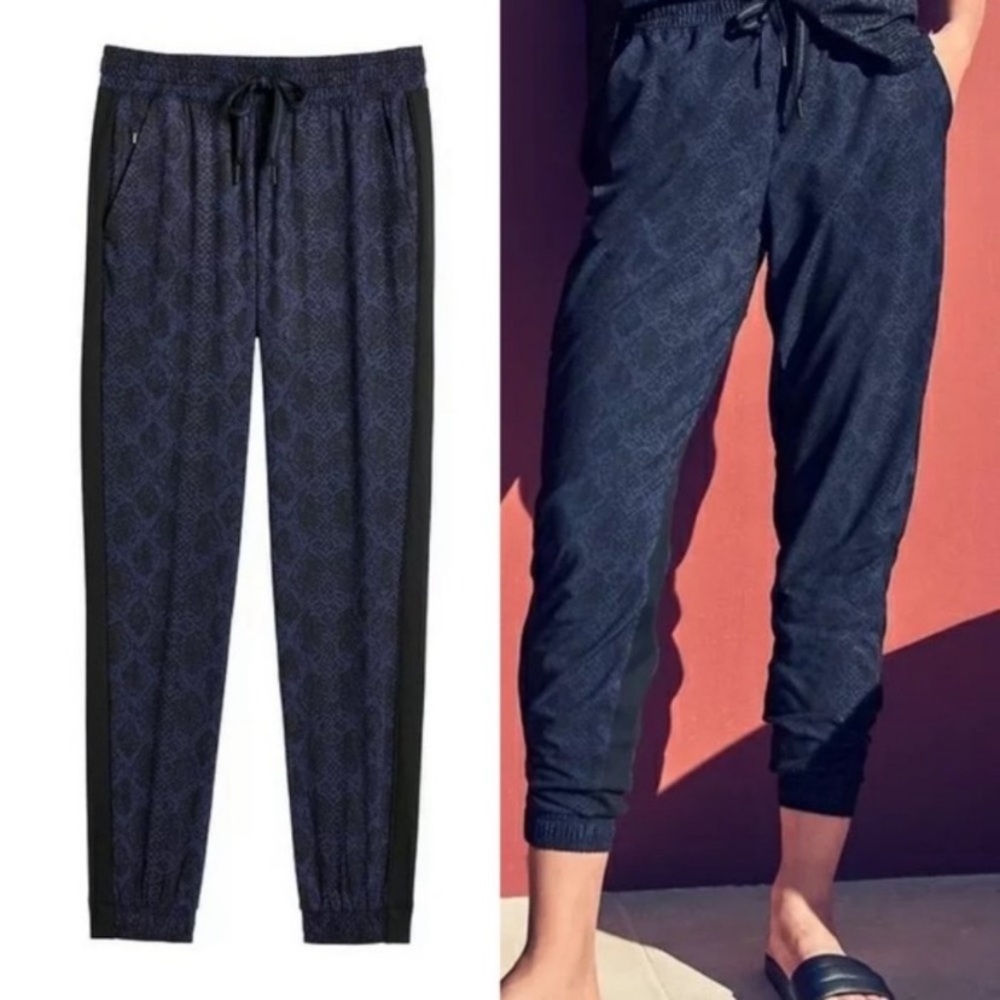 Athleta Brooklyn Jogger Blue Python Snake Size 2 … - image 8